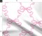 Rococo Ribbon Pink On White Traditional Classic Valentine Feminine Custom Printed Fabric by Spoonflower Various Fabrics by the Yard or Fat Quarter